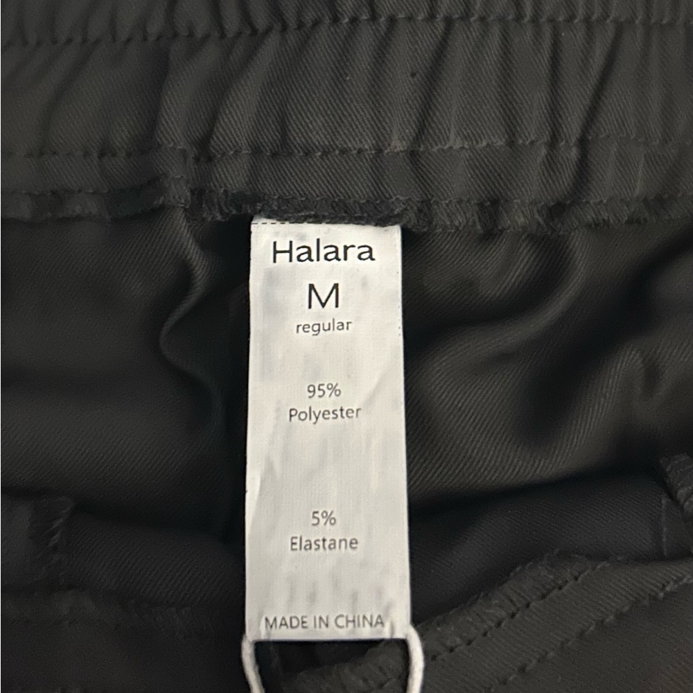 Halara Black High Waisted Double Button Straight Leg Work Pants Size Medium NEW - Picture 12 of 13